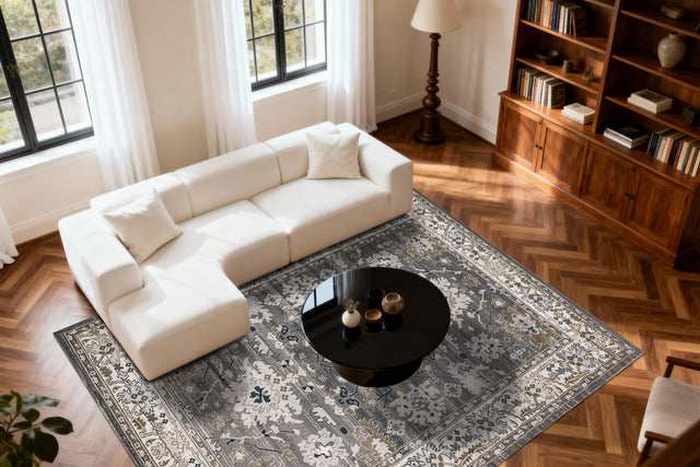 Dynamic Rugs Yazd 8531 Grey / Ivory Rugs - room scene
