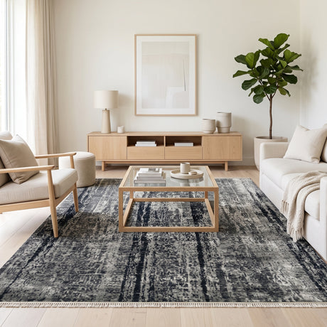 Amer Zenith ZEN-38 Dark Gray area rug - lifestyle view