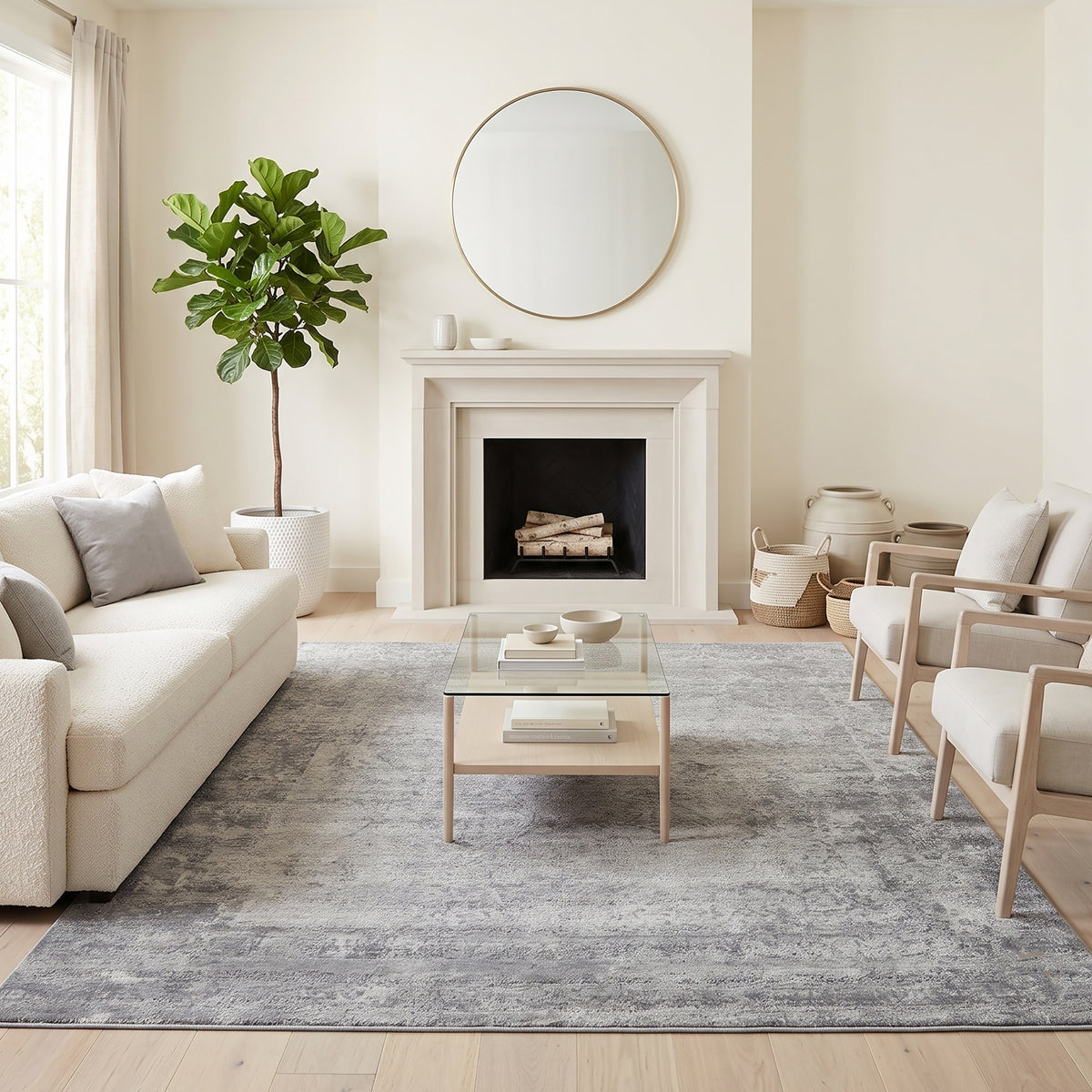Amer Zenith ZEN-86 Gray area rug - lifestyle view
