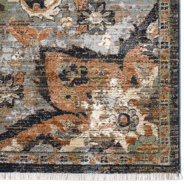 Jaipur Label J Amena ZFA09 Medallion Dark Navy and Taupe Rug