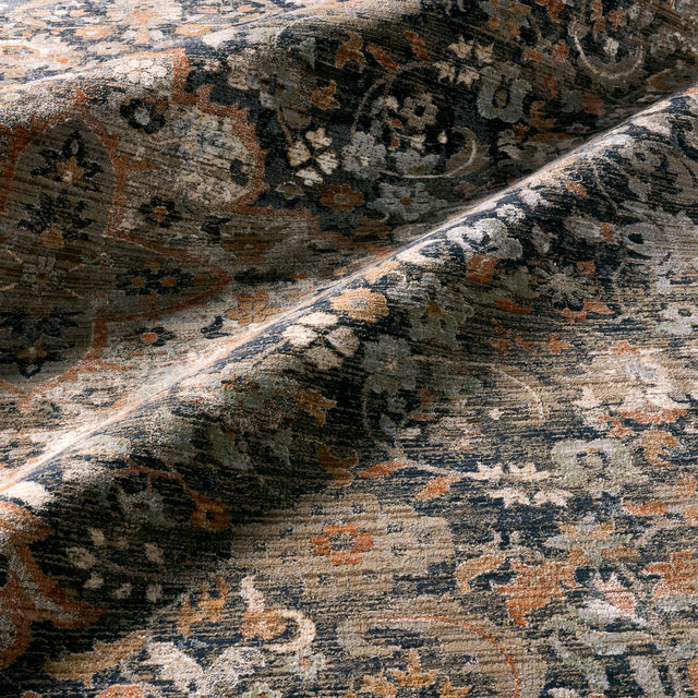 Jaipur Label J Amena ZFA09 Medallion Dark Navy and Taupe Rug