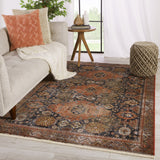 Jaipur Label J Razia ZFA12 Medallion Blue and Orange Rug