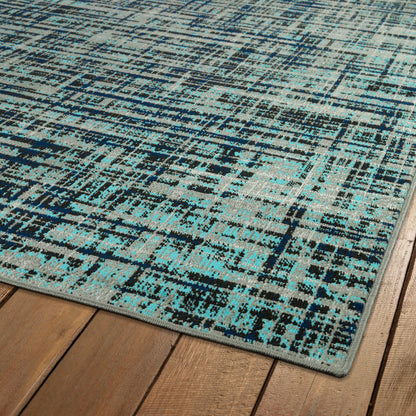 Kaleen Zuma Beach Zum04-78 Turquoise, Gray, Navy, Black Area Rug