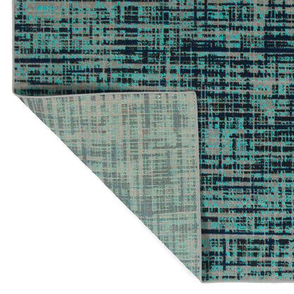 Kaleen Zuma Beach Zum04-78 Turquoise, Gray, Navy, Black Area Rug