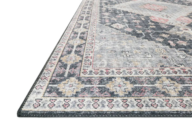 Loloi Skye Sky-02 Charcoal/Multi Rugs - rug corner