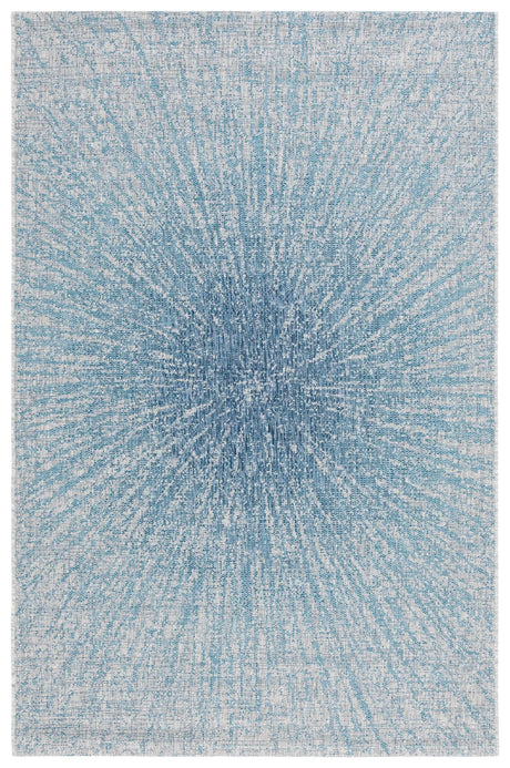 Safavieh Courtyard 5'-3" x 7'-7" Rug in Grey / Navy