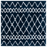 Safavieh Berber Shag 6'-7" x 6'-7" Rug in Navy / Ivory