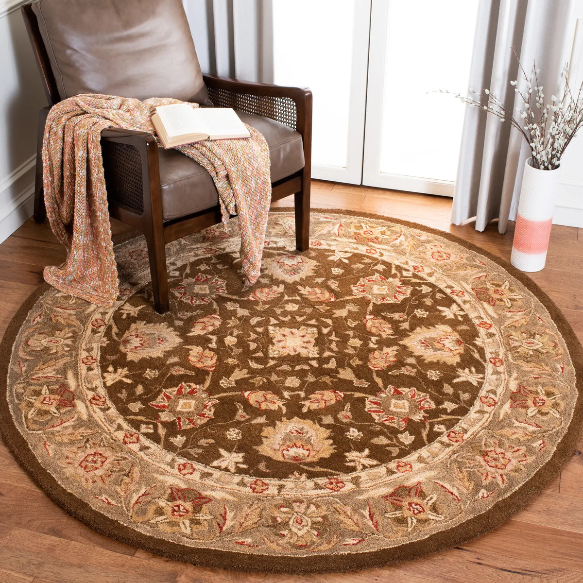 Safavieh Anatolia 6'-0" x 6'-0" Rug in Brown / Green