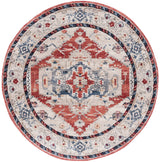 Safavieh Luna 6'-7" x 6'-7" Rug in Beige / Blue Rust