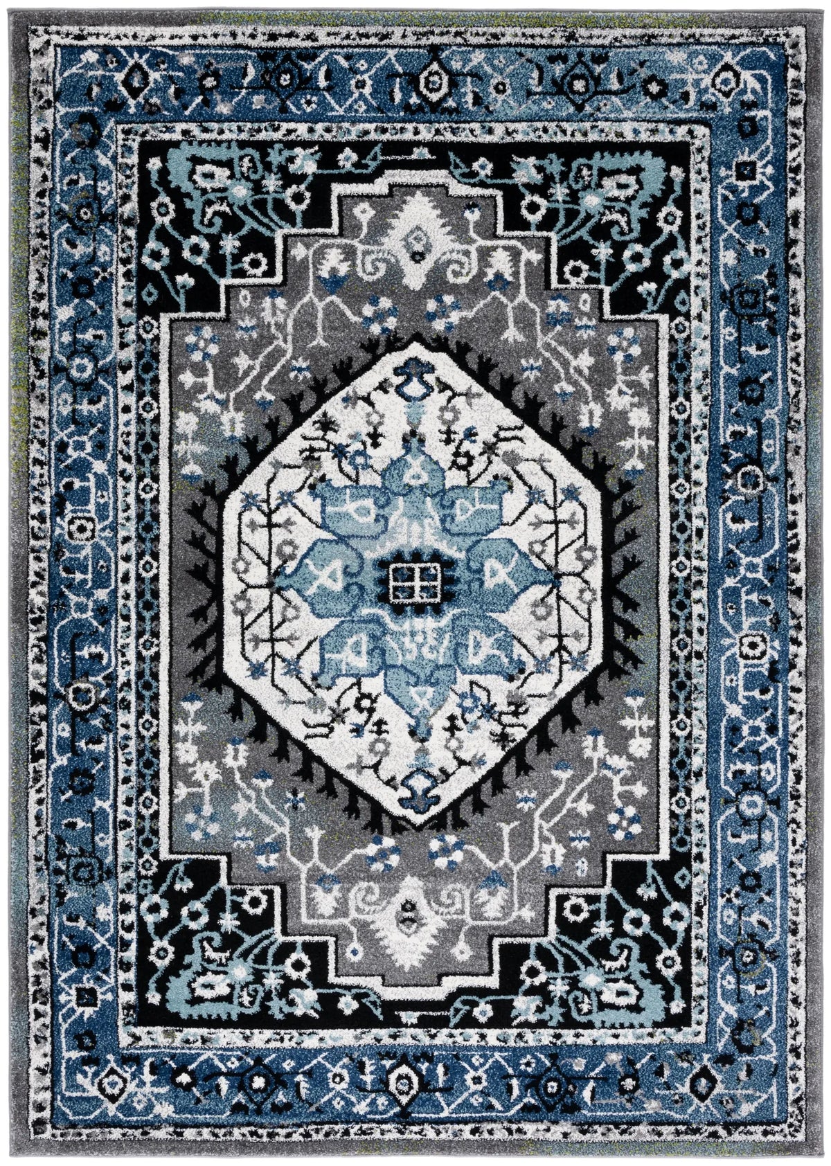 Safavieh Vintage Hamadan 4'-0" x 6'-0" Rug in Blue / Grey