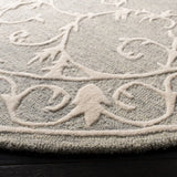 Safavieh Micro-Loop 5'-0" x 5'-0" Rug in Light Grey / Ivory
