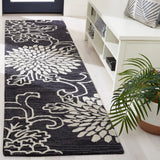 Safavieh Jardin 2'-3" x 9'-0" Rug in Black / Ivory