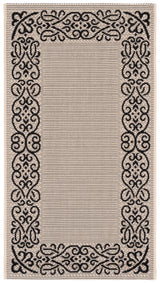 Safavieh Courtyard 2'-0" x 3'-7" Rug in Sand / Black