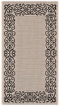 Safavieh Courtyard 2'-0" x 3'-7" Rug in Sand / Black