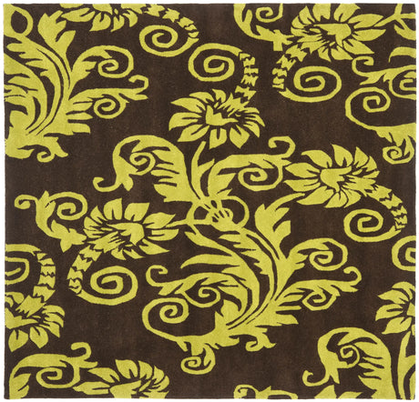 Safavieh Soho 6'-0" x 6'-0" Rug in Brown / Green