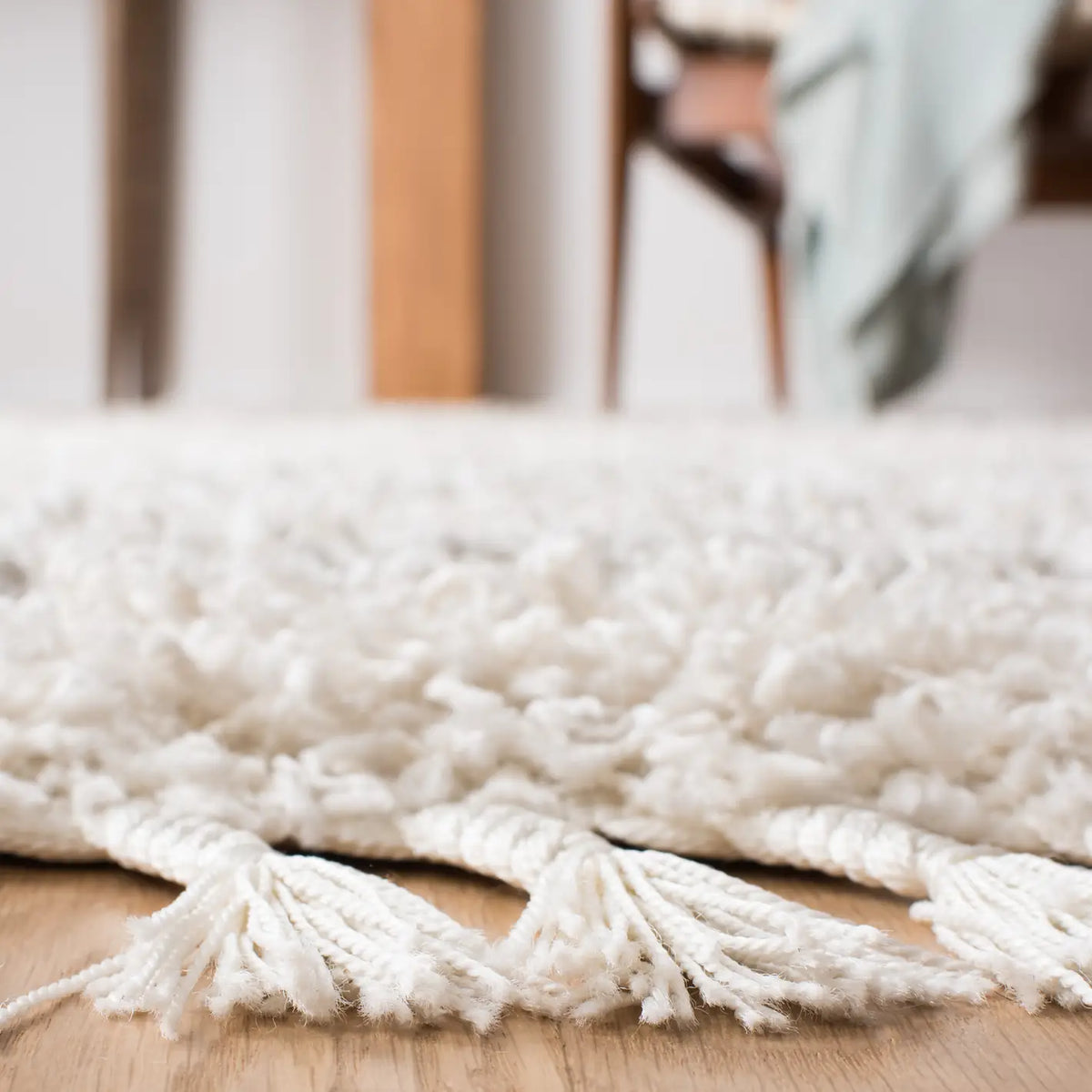 Safavieh Pro Lux Shag 400 4'-0" x 6'-0" Rug in Ivory / Light Grey