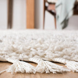 Safavieh Pro Lux Shag 400 4'-0" x 6'-0" Rug in Ivory / Light Grey