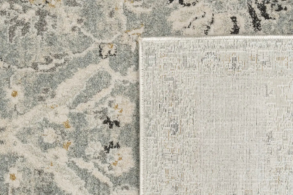 Dynamic Rugs Annalise 7604 Blue/Beige Rug - Corner