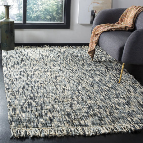 Safavieh Natural Fiber 4'-0" x 6'-0" Rug in Blue / Ivory