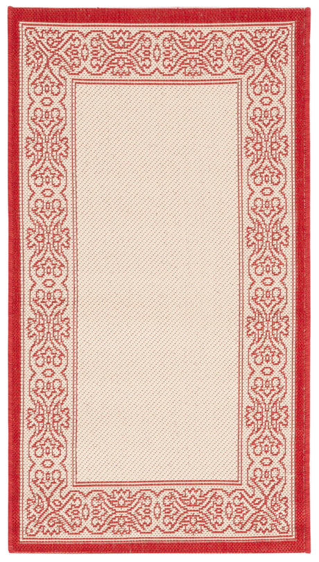Safavieh Courtyard 2'-0" x 3'-7" Rug in Natural / Red