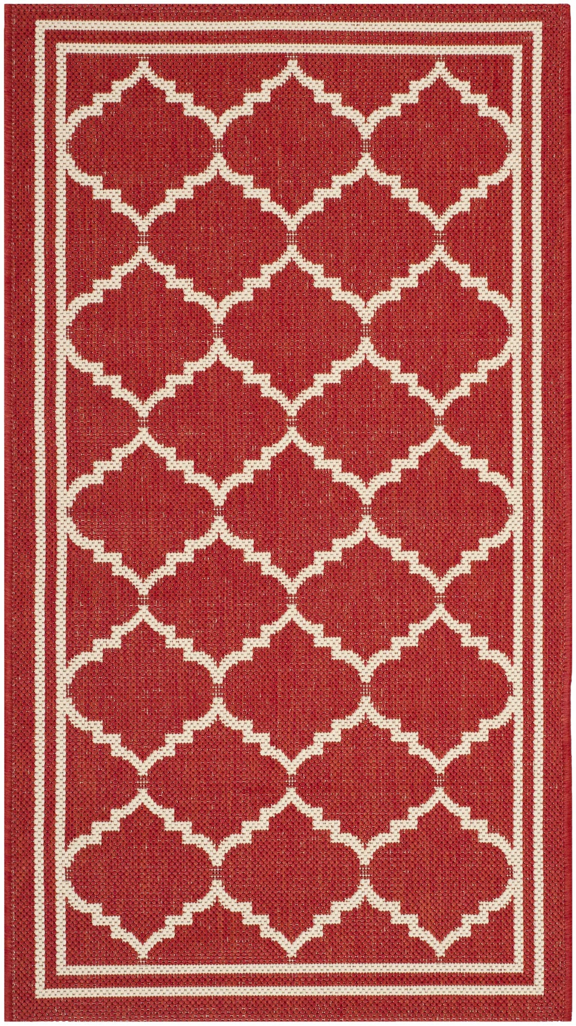 Safavieh Courtyard 2'-0" x 3'-7" Rug in Red / Beige