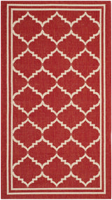 Safavieh Courtyard 2'-0" x 3'-7" Rug in Red / Beige
