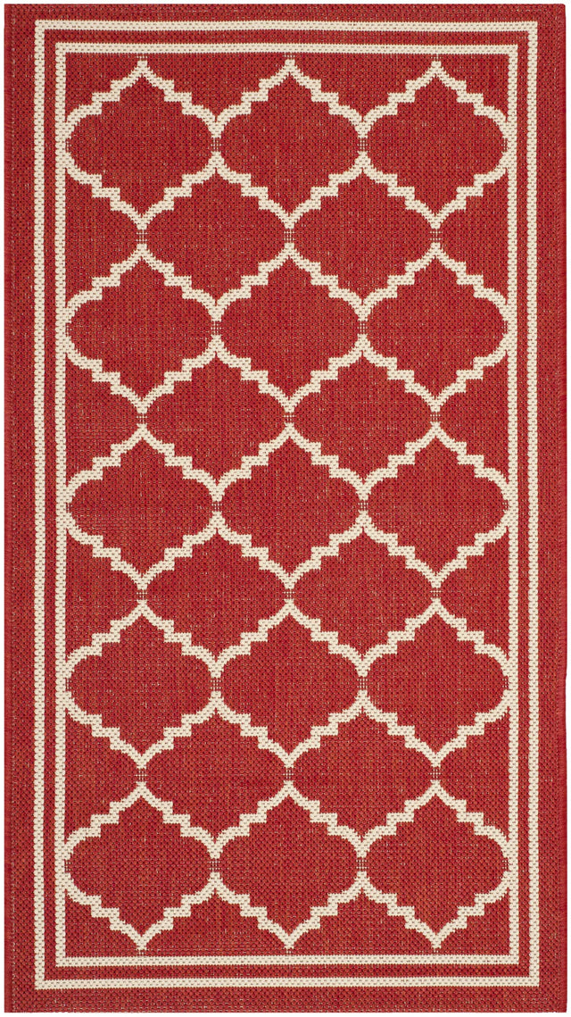 Safavieh Courtyard 2'-0" x 3'-7" Rug in Red / Beige