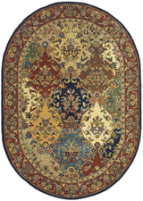 Safavieh Heritage 4'-6" x 6'-6" Rug in Multi / Burgundy
