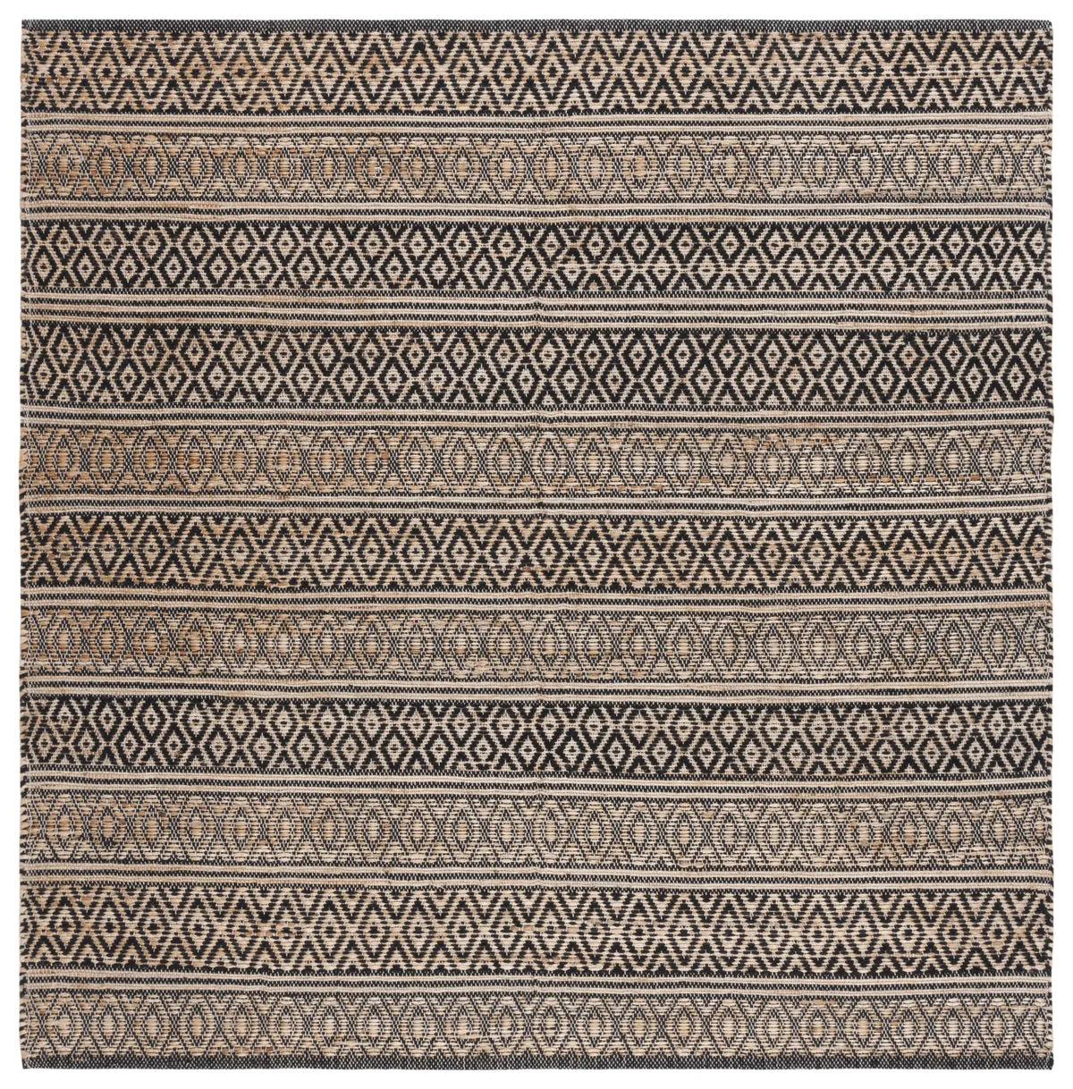 Safavieh Natural Fiber 6'-0" x 6'-0" Rug in Black / Natural