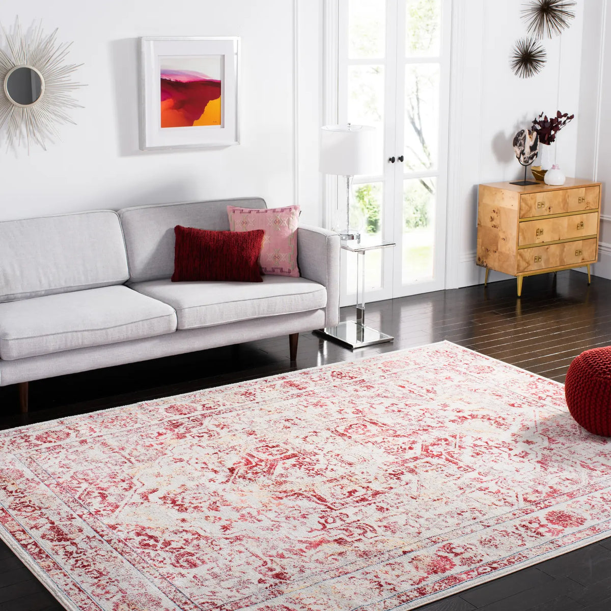 Safavieh Brentwood 10'-0" x 13'-0" Rug in Ivory / Red