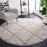 Safavieh Hi-Lo Shag 6'-7" x 6'-7" Rug in Grey / Beige