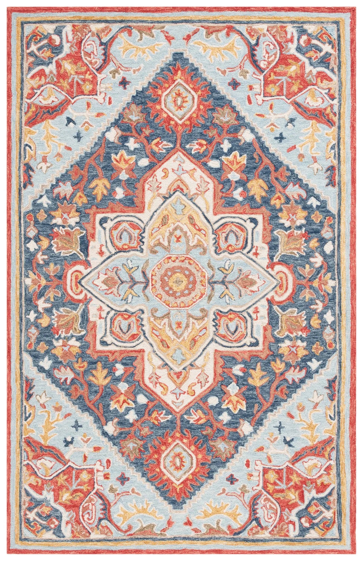 Safavieh Metro 4'-0" x 6'-0" Rug in Navy / Red