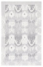 Safavieh Ikat 4'-0" x 6'-0" Rug in Light Grey / Ivory