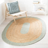 Safavieh Braided 5'-0" x 7'-0" Rug in Sage / Gold