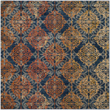 Safavieh Evoke 6'-7" x 6'-7" Rug in Blue / Orange