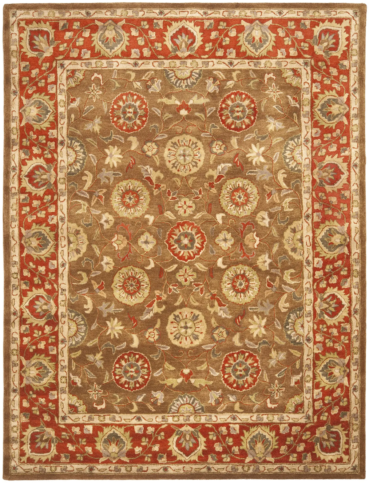 Safavieh Heritage 9'-6" x 13'-6" Rug in Beige / Rust