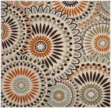 Safavieh Veranda 6'-7" x 6'-7" Rug in Cream / Chocolate