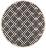 Safavieh Courtyard 7'-10" x 7'-10" Rug in Anthracite / Beige