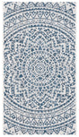 Safavieh Courtyard 2'-0" x 3'-7" Rug in Ivory / Navy