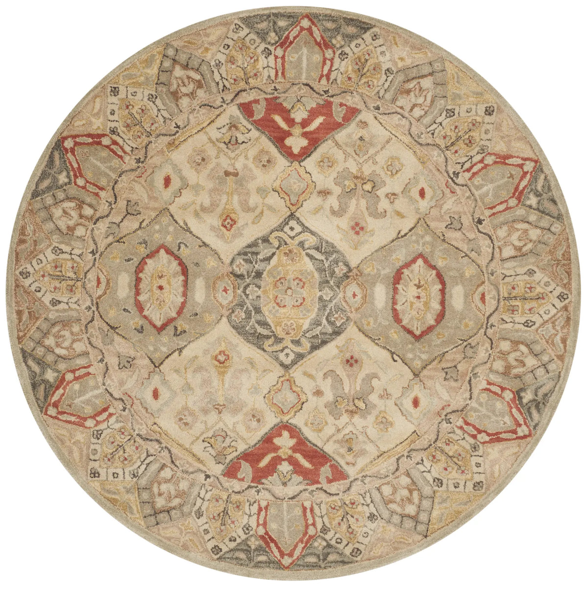 Safavieh Antiquity 6'-0" x 6'-0" Rug in Beige / Multi