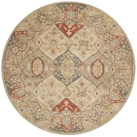Safavieh Antiquity 6'-0" x 6'-0" Rug in Beige / Multi