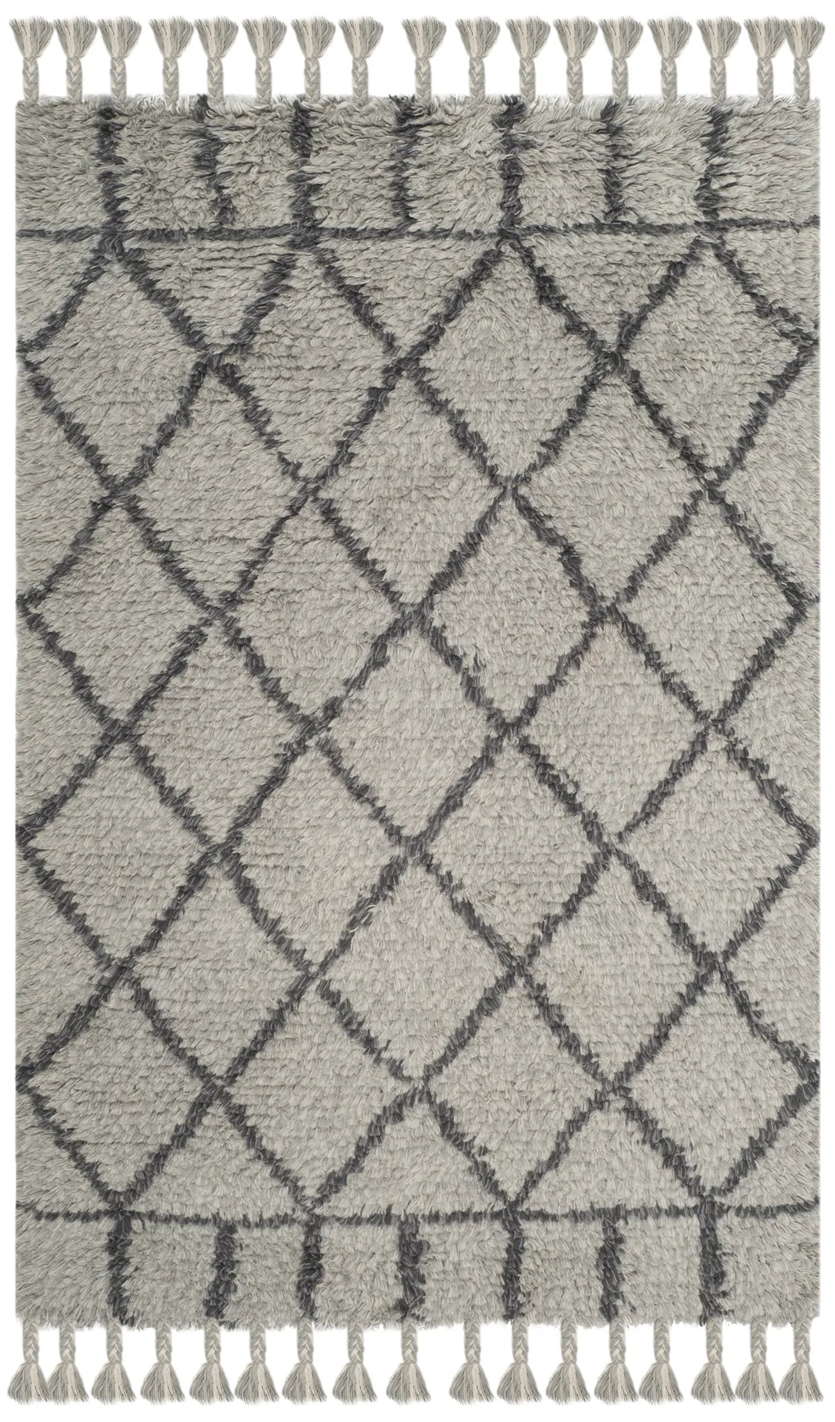Safavieh Casablanca 4'-0" x 6'-0" Rug in Grey / Dark Grey