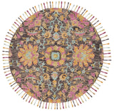 Safavieh Blossom 6'-0" x 6'-0" Rug in Charcoal / Multi