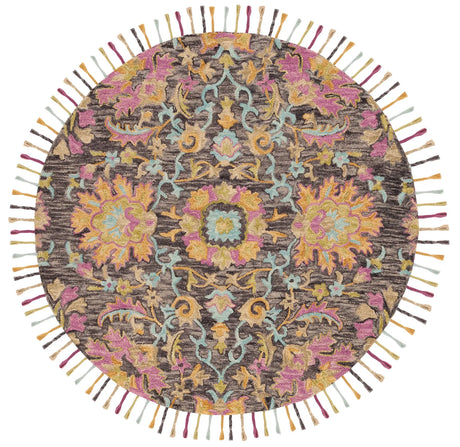 Safavieh Blossom 6'-0" x 6'-0" Rug in Charcoal / Multi