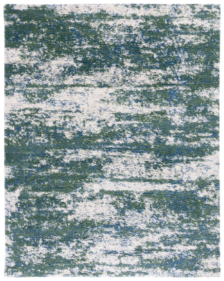 Safavieh Berber Shag 200 10'-0" x 14'-0" Rug in Green / Beige