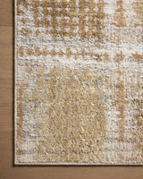 Loloi Wyatt Wya-05 Adobe/Dove Rug - corner on wood