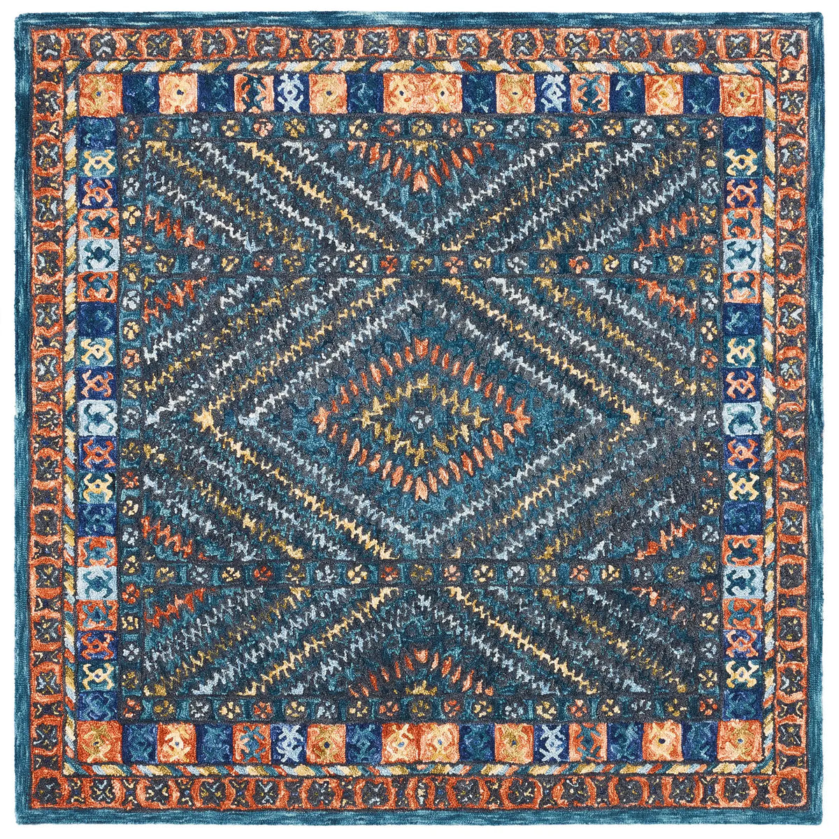 Safavieh Aspen 7'-0" x 7'-0" Rug in Rust / Green