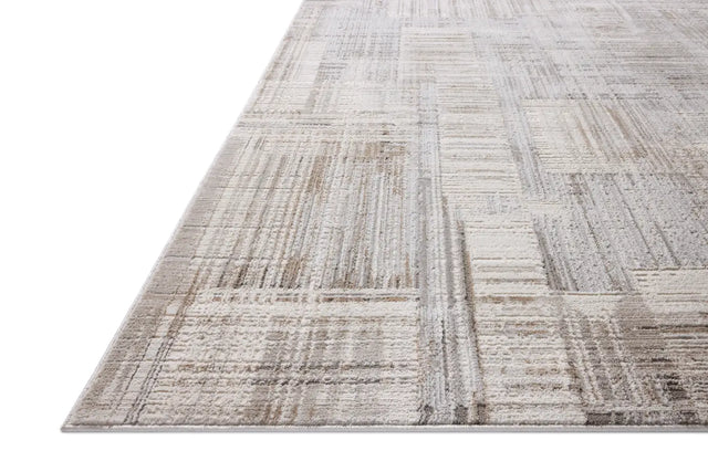Loloi Hollis HOL-02 Pebble / Ivory Rug - rug corner