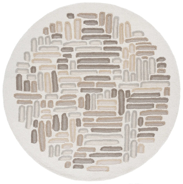 Safavieh Ebony 6'-0" x 6'-0" Rug in Beige / Ivory