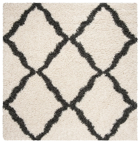 Safavieh Sgd-Dallas Shag 6'-0" x 6'-0" Rug in Ivory / Dark Grey